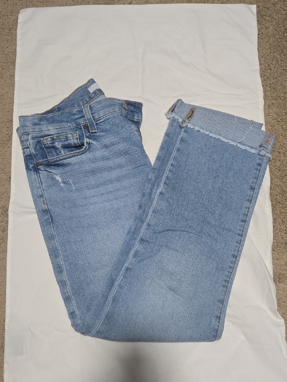 Joe's Jeans Light Blue Ankle Crop with Raw Hem